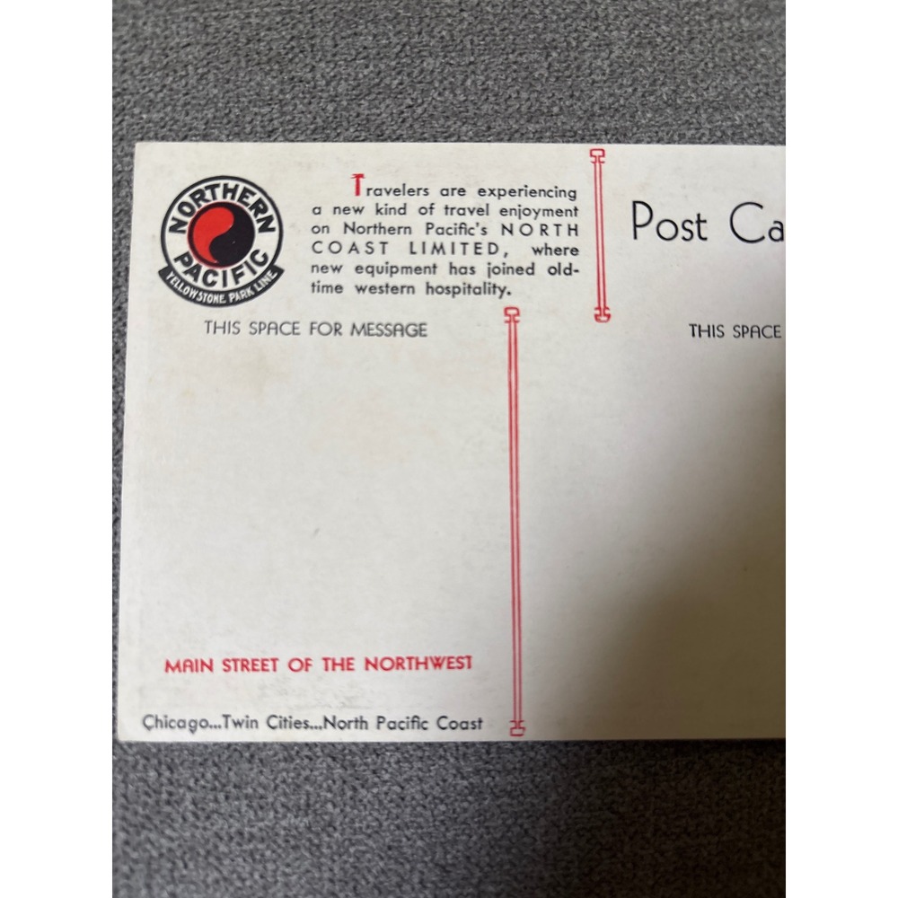 Vintage Northern Pacific North Coast Limited Diesel Train 6500 Postcard Scenic - Picture 5 of 6